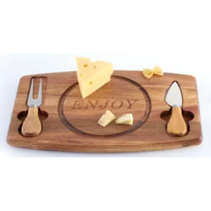 Wooden cheese board set - 110002