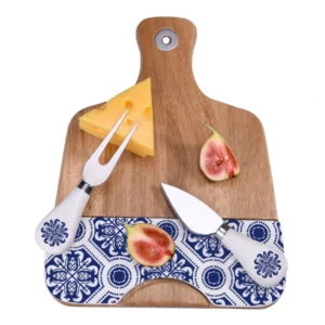 Wood and ceramic cheese board - 110007