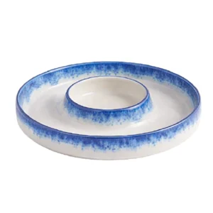 Ceramic Chip and Dip Serving Platter - 550071