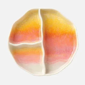 3-Section Ceramic Round Plate - 550090