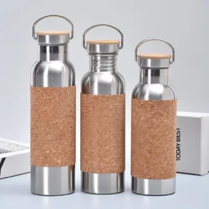 Single-wall sport bottle with cork cover - 800005-750