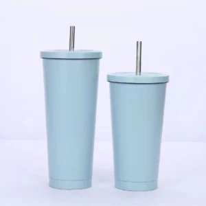 Coffee mug with straw - 800019-500